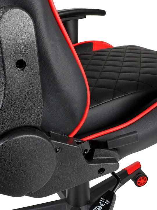 Gembird GC-03-BR Καρέκλα Gaming Δερματίνης με Ρυθμιζόμενα Μπράτσα Black / Red