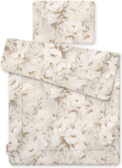 Newborn Cradle Duvet Set Beige 75x100cm