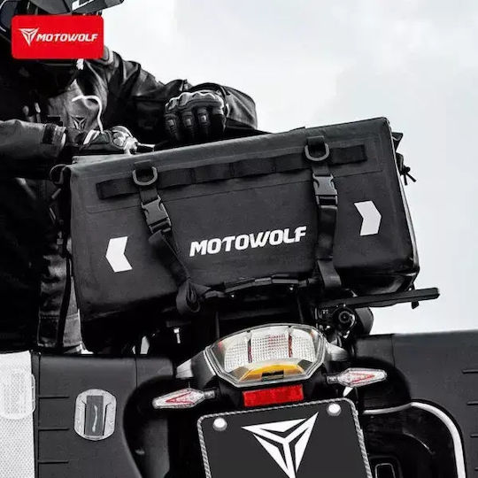 Αδιάβροχη Σκληρή Τσάντα Μοτοσυκλέτας Motowolf Mb9 37l – Tail Bag Backpack Πολυμορφική Μαύρη