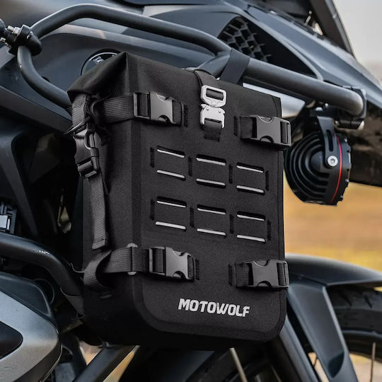 Waterproof Motorcycle Bag 8l Motowolf Crash Bar Side Tail Bag Khaki 7015gen2 Set of 2