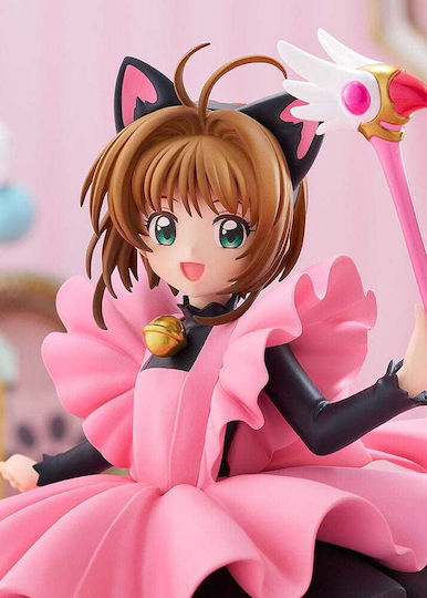 Cardcaptor Sakura Pop Up Parade PVC Статуя Sakura Kinomoto Черен Костюм На Котка Версия L Размер 22 См