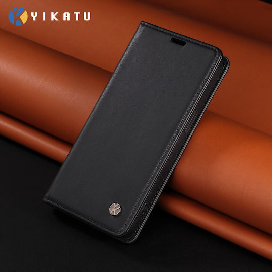 Xiaomi Poco M8 Pro 5g Redmi Note 15 Pro+ 5g Yikatu Flip Wallet Synthetic Leather Pu Tpu Black Wallet Stand Mobile Phone Case