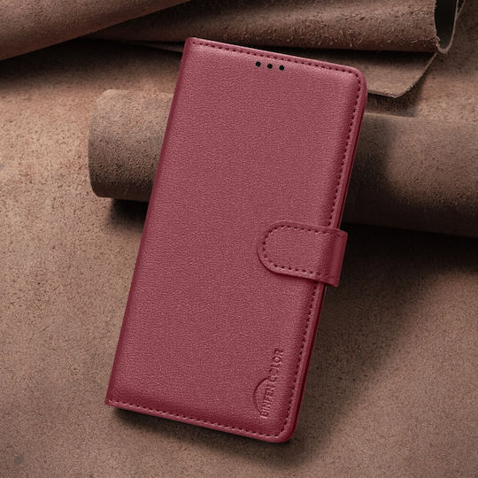Xiaomi Poco M8 Pro 5g Redmi Note 15 Pro+ 5g Binfen Case Color Bf32 Flip Wallet Synthetic Leather Pu Tpu Red Rfid Wallet