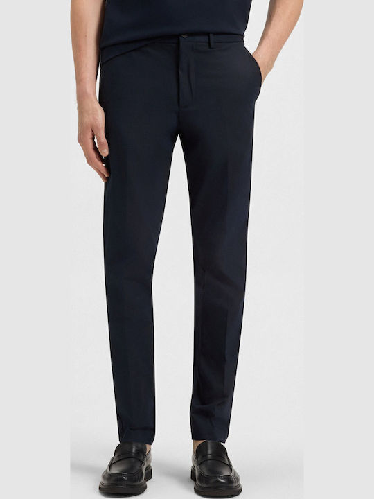 Trousers Chino Elastic in Slim Fit Dark Blue
