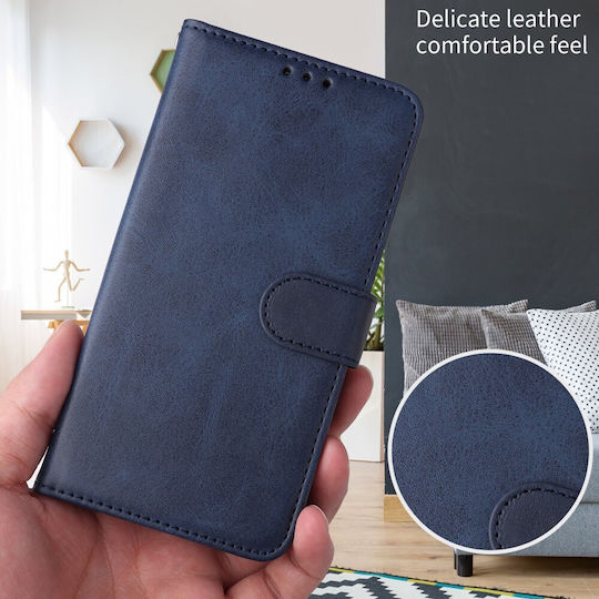 Realme 16 Pro+ 5g Oem Flip Brieftasche Synthetisches Leder Pu Tpu Blau Wallet Stand