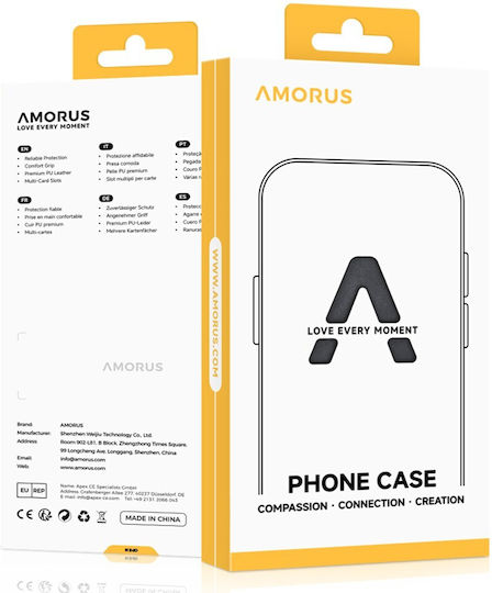 Θήκη Motorola Moto G55 5g Amorus Πλάτη Tpu Μαύρο