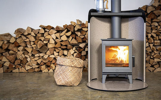 Charnwood Cranmore 3 Стоманена Дървена Печка 3.6kW Бронзова