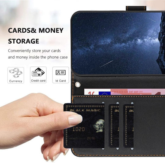 Handyhülle Nichts Phone 3a Lite 5g Oem Flip Brieftasche Synthetisches Leder Pu Tpu Schwarz Geldbörse Stand