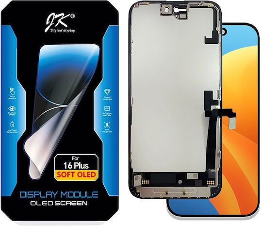 Οθόνη OLED με Μηχανισμό Αφής για iPhone 16 Plus (Μαύρο)