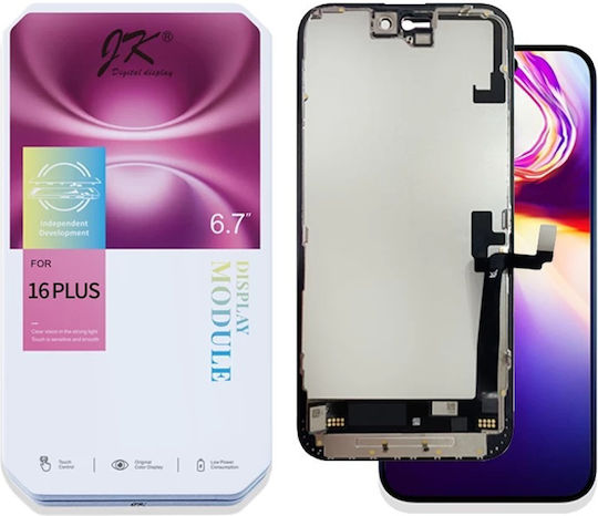 Οθόνη με Μηχανισμό Αφής για iPhone 16 Plus (Μαύρο)