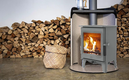Charnwood Cranmore 3 Sobă pe Lemne din Oțel 3.6kW Pewter