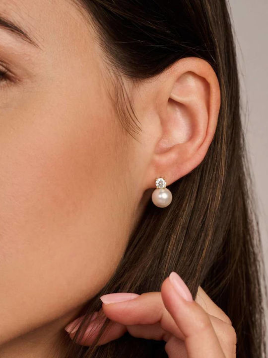 Ti Sento Silver Earrings With Pearls
