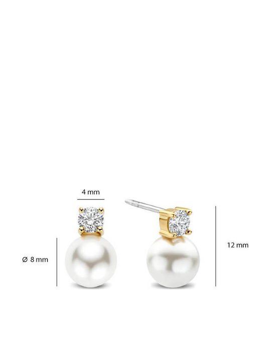 Ti Sento Silver Earrings With Pearls