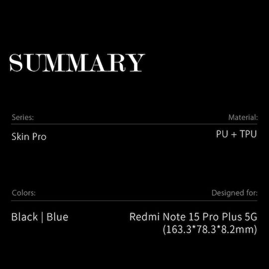 Case Xiaomi Poco M8 Pro 5g Redmi Note 15 Pro+ 5g Dux Ducis Skin Pro Series Flip Wallet Synthetic Leather Pu Tpu Blue Wallet Stand