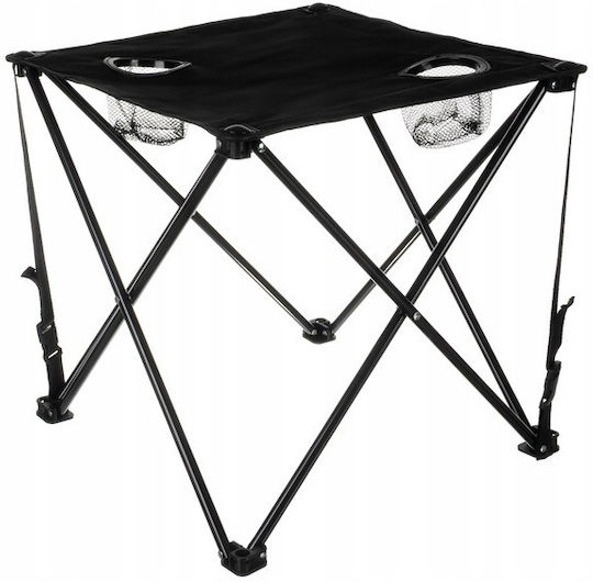 Set Masă Pentru Camping Pliabil 80x54x52cm Negru