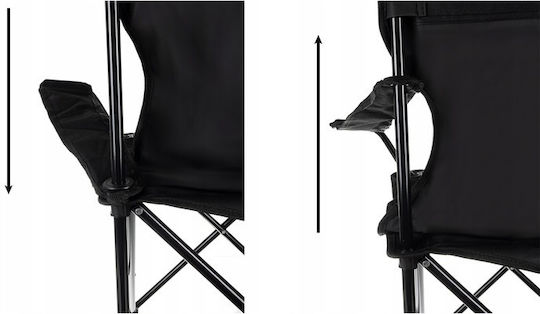 Set Masă Pentru Camping Pliabil 80x54x52cm Negru