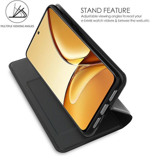 Handyhülle Realme 16 Pro+ 5g Oem Flip Brieftasche Synthetisches Leder Pu Tpu Schwarz Wallet Stand