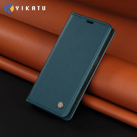 Realme Note 70T Yikatu Flip Geldbörse Synthetisches Leder Pu Tpu Grüne Wallet Stand