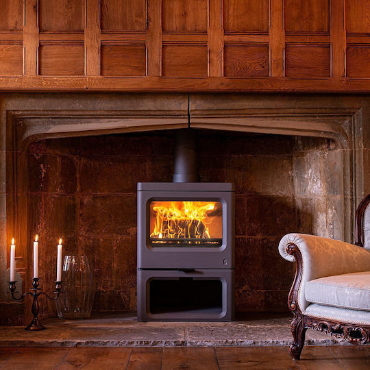Charnwood Skye 7 - Low Stand Metallic Wood Stove Brown