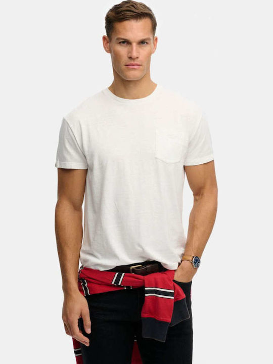 Superdry Tricou Classic Pocket Alb