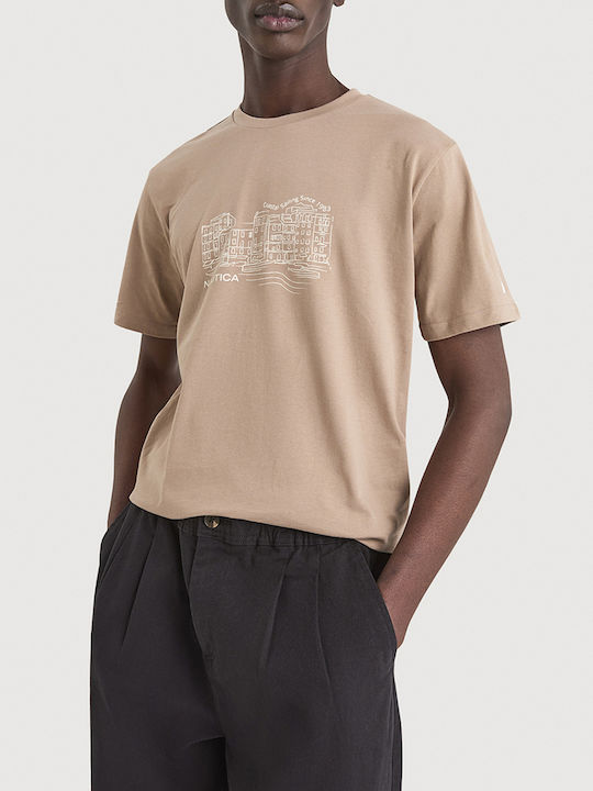 Nautica Kurzarm T-Shirt Beige