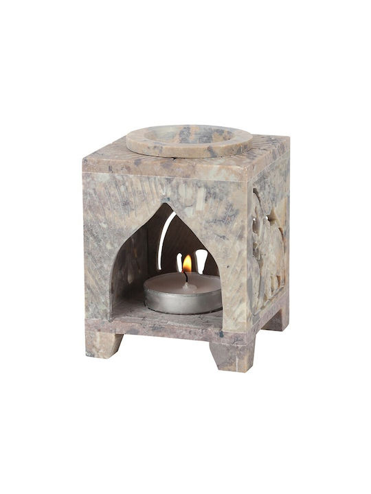 Home Fragrance Oil Burner Soapstone Elephant Design 10cm