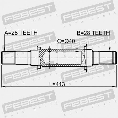 Δεξιός Μισός Άξονας Mazda 3 Bk 2003-2006 Eu Gg38-25-700h