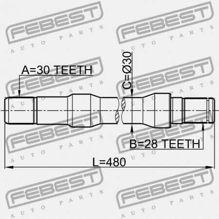 Десен Половин Предавателен Вал Kia Sorento 02 2002-2006 Cis 53270-3e800