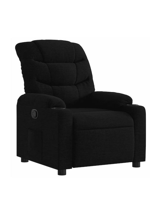 Relaxsessel mit Fußhocker Black 75.5x93x99.5cm