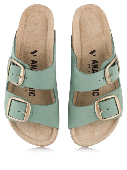 Leather Women's Anatomic Sandals Green 410 Mint