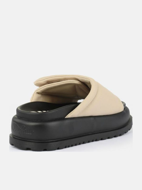 Дамски Сандали Flatforms Екрю