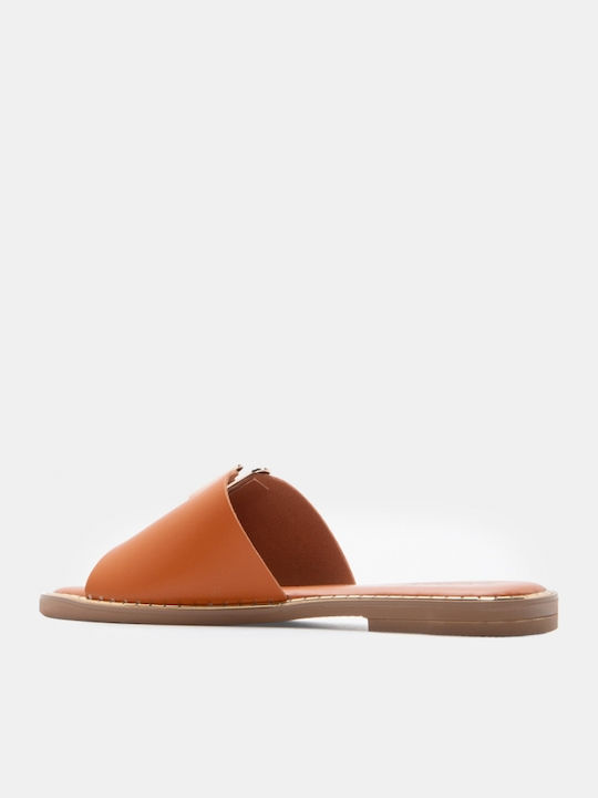 Damen Flache Sandalen Braun