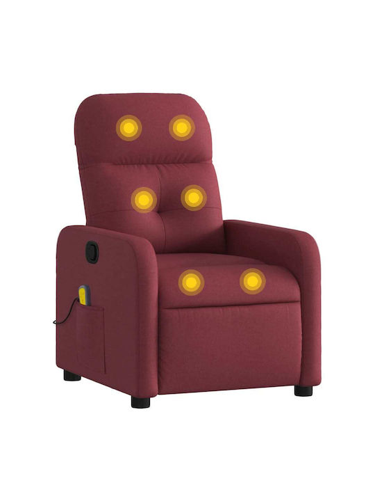 Relaxsessel Friseurwaschbecken mit Fußhocker Burgundisch 66x89x96cm