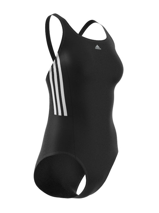 Mid 3-Stripes Αθλητικό Ολόσωμο Μαγιό Μαύρο