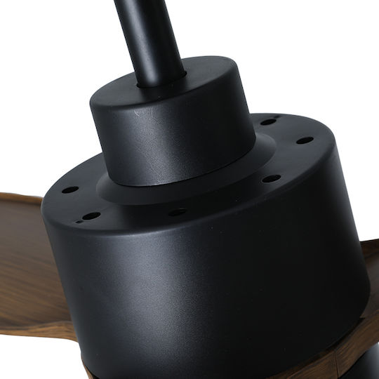 Life Solano Ceiling Fan 91cm with Light Wood-Black