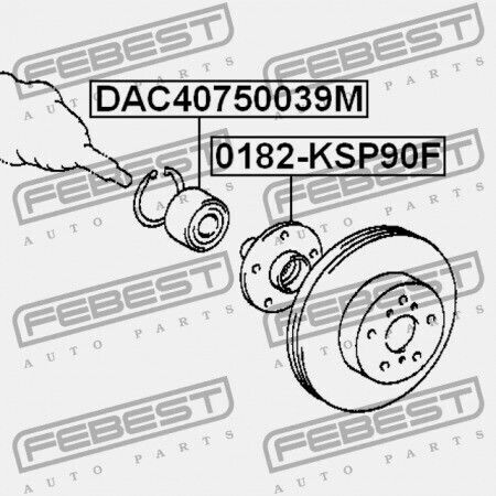 Febest Ρουλεμάν Τροχών για Toyota Yaris