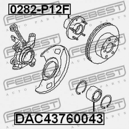 Febest Wheel Bearings for Nissan Primera