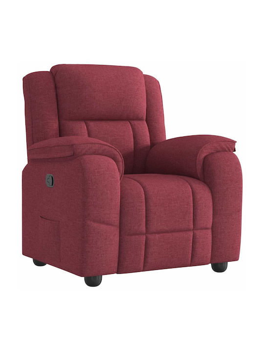Relaxsessel mit Fußhocker Bordeaux 96x99x102cm