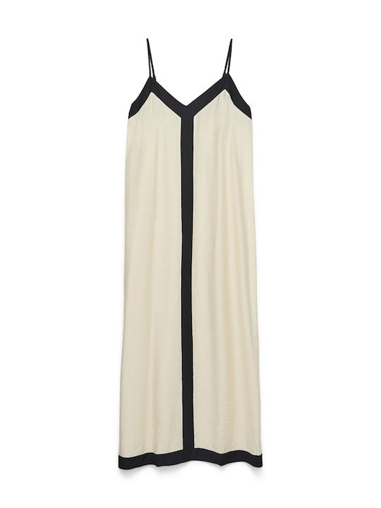 Summer Maxi Slip Dress Birchblack Beige