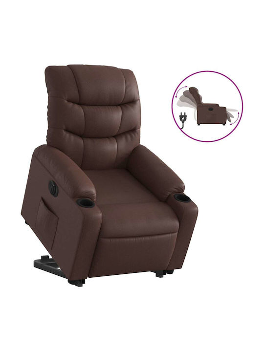 Fotoliu Relax cu Puf din Piele Ecologică Synthetic Leather 75.5x93x99.5cm