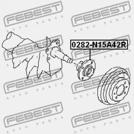 Rear Wheel Hub Nissan Sunny B14 1994.01-1999.08 Jp 43200-0m801