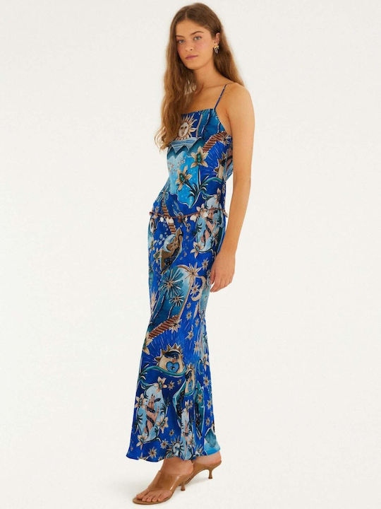 Καλοκαιρινό Maxi Φόρεμα Mystical Blue