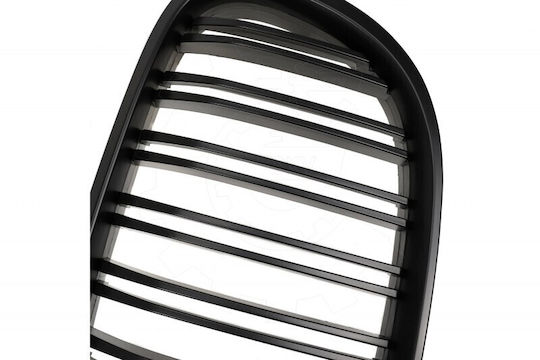 Bmw 7 F01 Radiator Mask Set Left or Right Double Stripe Matte Black 51137203197