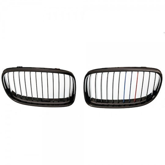 Bmw 3 E90 2008.08-2012.06 Μπροστινή Μάσκα Γυαλιστερό Μαύρο Σετ 3 Χρωμάτων 2 Τεμαχίων Ρύθμιση Δεξιά Αριστερά