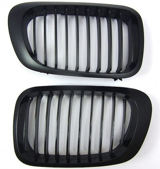 BMW 3 E46 1998.06 Front Dekorative Masken Glänzendes Schwarz Set2pc Coupe Cabrio