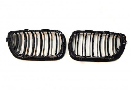 BMW 3 E46 2001.10 Placă De Tracțiune Neagră Lucioasă Set 2 Bucăți