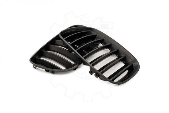 Mască Radiator BMW X5 E53 Facelift Set Stânga Sau Dreapta Bandă Unică Neagră Mat 51137124815