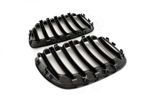 Mască Radiator BMW X5 E53 Facelift Set Stânga Sau Dreapta Bandă Unică Neagră Mat 51137124815