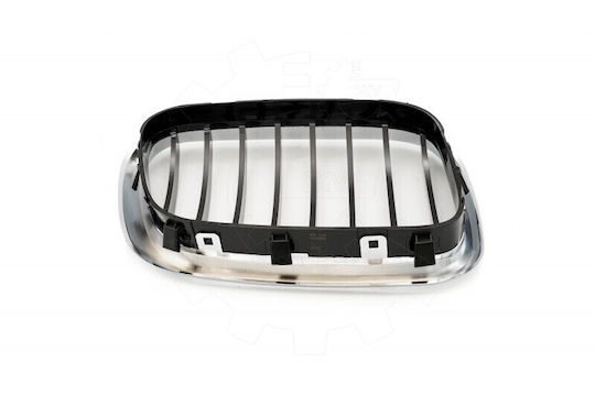 Bmw X5 E53 Radiator Mask Set Left or Right Single Stripe Black Chrome 51137113733
