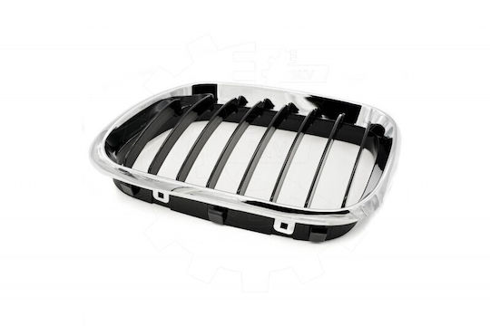 Bmw X5 E53 Radiator Mask Set Left or Right Single Stripe Black Chrome 51137113733